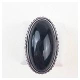 Gorgeous Sterling Silver Deeply Colored Bloodstone Ring Size 4.75 (Very cool, did not photograph well n person in lighting the gemstone is deep forest green with the iron speckles, Absolutely Beautifu