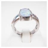 D'joy Boulder Opal & Multigem Sterling Silver Ring Size 6.75-7