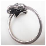 Aquamarine Sterling Silver Ring Size 6.75-7