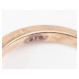 Morganite? CZ Rose Gold Plated Sterling Silver Ring Size 8.25