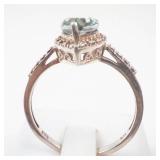 Mystic Topaz Pear Cut Sterling Silver Ring Size 9
