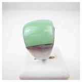 Aventurine Sterling Silver Ring Size 9