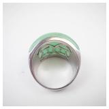 Aventurine Sterling Silver Ring Size 9