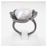 HONORA Baroque Pearl Sterling Silver Ring Size 10
