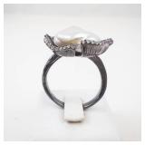 HONORA Baroque Pearl Sterling Silver Ring Size 10
