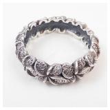 Bali Legacy Floral Sterling Silver Ring Size 8