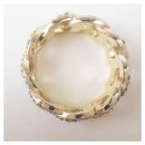 Rhinestone Cuban Link Gold Tone Band. Size 12!