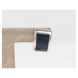Mexico Sterling Silver Black Onyx Stud Earrings