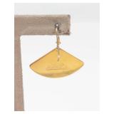 Classy Fun Enamel Fan Dangle Earrings
