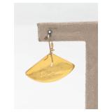 Classy Fun Enamel Fan Dangle Earrings
