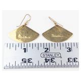 Classy Fun Enamel Fan Dangle Earrings