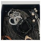 Mixed Costume Jewelry Assortment in Tray