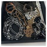 Mixed Costume Jewelry Assortment in Tray