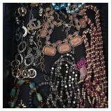Mixed Costume Jewelry Necklace & Bracelet Assortment in Tray