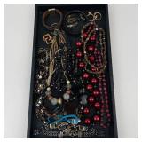 Costume Jewelry Assortment in Tray
