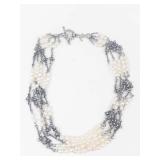 Vintage Silpada Sterling Silver Pearl Multi-Strand Necklace