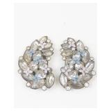 ATI 80112 Vintage Enamel & Rhinestone Dress Clips Pair