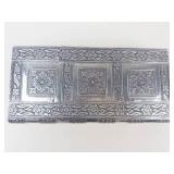Decorative Silver Inlay Jewelry Box (Book end style?...)