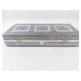 Decorative Silver Inlay Jewelry Box (Book end style?...)