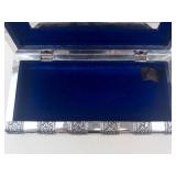 Decorative Silver Inlay Jewelry Box (Book end style?...)