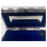 Decorative Silver Inlay Jewelry Box (Book end style?...)