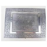 Decorative Running Horses Jewelry Box With Mirror