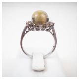 Sterling Silver Bumblebee Jasper Ring Size 9.25