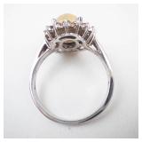 Sterling Silver Bumblebee Jasper Ring Size 9.25