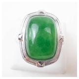 Jade?? Sterling Silver Ring Size 8