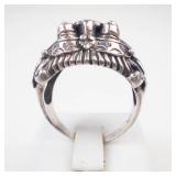 Men's Balinese Barong Sterling Silver Ring Size 10