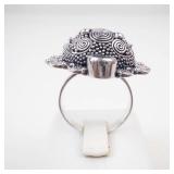 Intricate Sajen Sterling Silver Goddess Face Ring Size 9