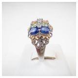 D'Joy Multi-Gemstone Sterling Silver Ring Size 7.25
