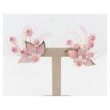 Vintage Floral Clip-On Earrings