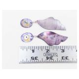 Purple Mother of Pearl Drop Earrings
