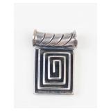 Sterling Silver Slide Pendant With Swirl Design