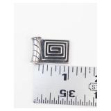 Sterling Silver Slide Pendant With Swirl Design