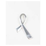Sterling Silver Breast Cancer Ribbon Pendant