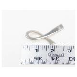 Sterling Silver Breast Cancer Ribbon Pendant