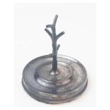 Super Unique Small European Hallmarked Silver Jewelry Branch Style Stand With Felt Base