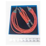 Heidi Daus Beaded Necklace & 2 Bracelet Costume Set in Box (Lot of 3)