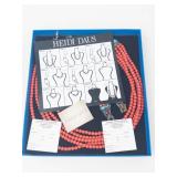 Heidi Daus Beaded Necklace & 2 Bracelet Costume Set in Box (Lot of 3)