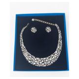 Heidi Daus Crystal 'Fantasy of Flight' Necklace & Earrings Set in Box -Excellent Condition
