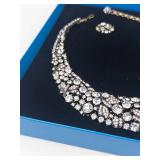 Heidi Daus Crystal 'Fantasy of Flight' Necklace & Earrings Set in Box -Excellent Condition