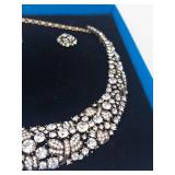 Heidi Daus Crystal 'Fantasy of Flight' Necklace & Earrings Set in Box -Excellent Condition