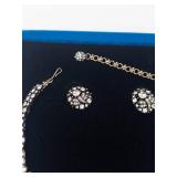 Heidi Daus Crystal 'Fantasy of Flight' Necklace & Earrings Set in Box -Excellent Condition