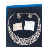 Heidi Daus Crystal 'Fantasy of Flight' Necklace & Earrings Set in Box -Excellent Condition