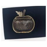 Heidi Daus Jeweled Pumpkin Brooch With Box & Papers