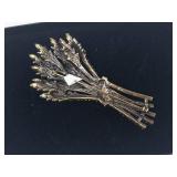 Heidi Daus Crystal Floral Brooch With Box & Card