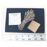 Heidi Daus Crystal Floral Brooch With Box & Card