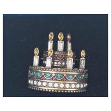 Heidi Daus Swarovski Crystal IT TAKES the CAKE Birthday Cake Brooch in Box